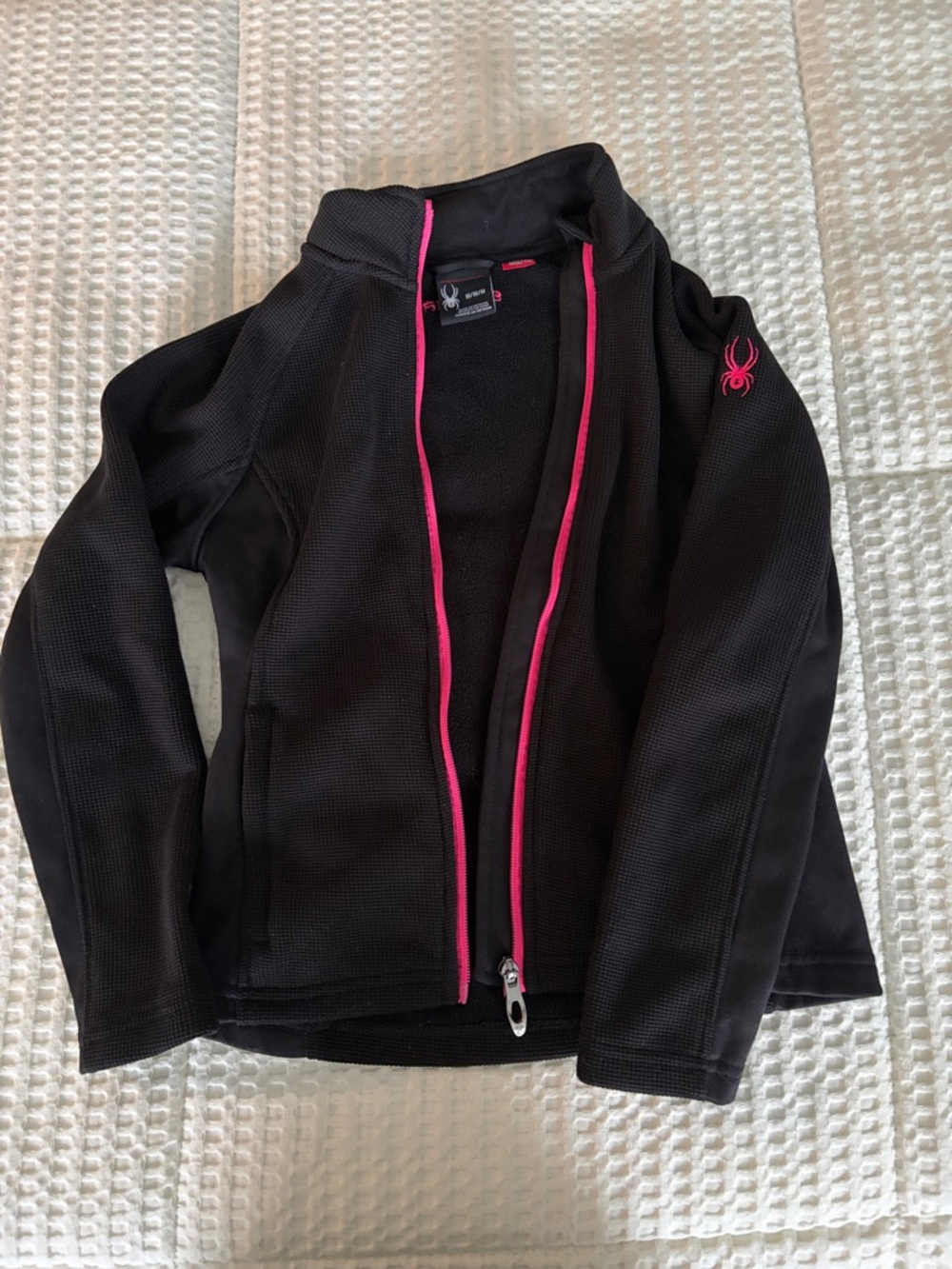 Spyder Black Jacket with Hot Pink Trim